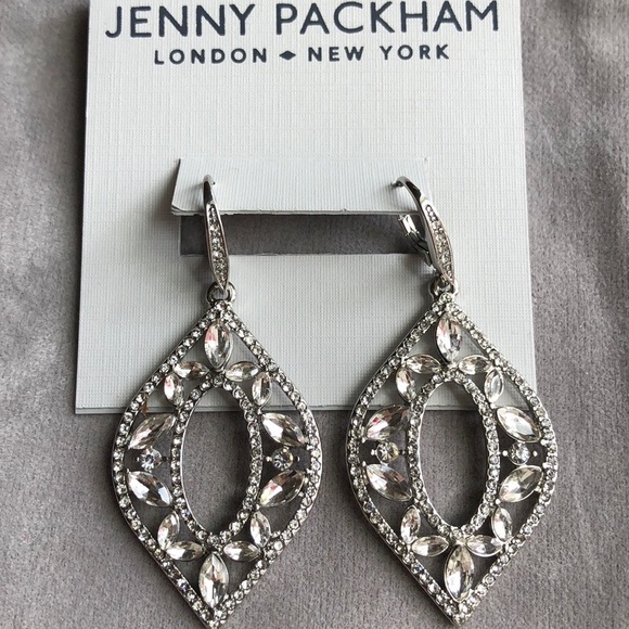 Jenny Packham Jewelry - JENNY PACKMAN SILVER CRYSTAL CHANDELIER EARRINGS